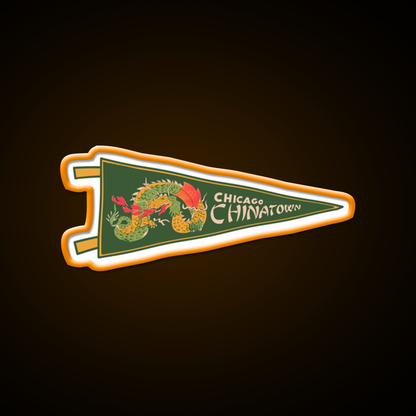 Chicago Chinatown Pennant Asian Cultural Led Neon Sign Rgb Color - LED neon sign view 6
