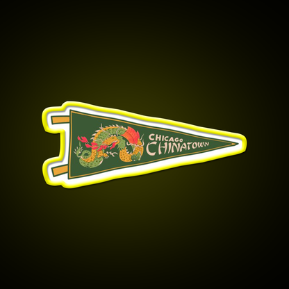Chicago Chinatown Pennant Asian Cultural Led Neon Sign Rgb Color - LED neon sign view 7