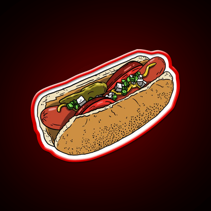 Chicago Dog Is My Co Pilot Snack Food Led Neon Sign Rgb Color - Shineneon