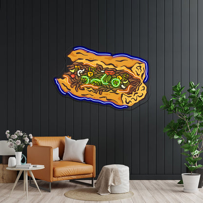 Chicago Italian Beef Artwork Business Neon Sign - Shineneon