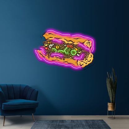 Chicago Italian Beef Artwork Business Neon Sign - Shineneon