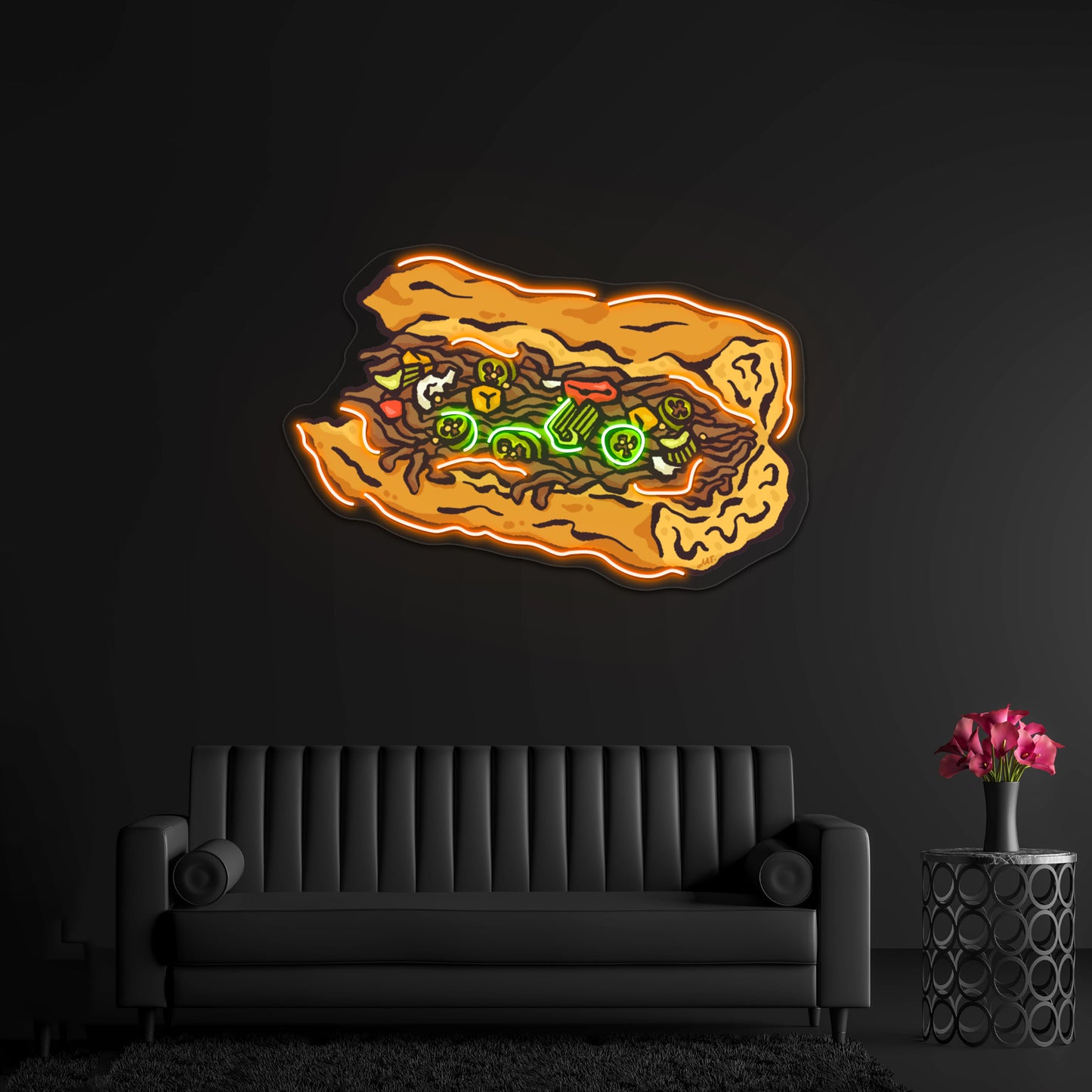 Chicago Italian Beef Artwork Business Neon Sign