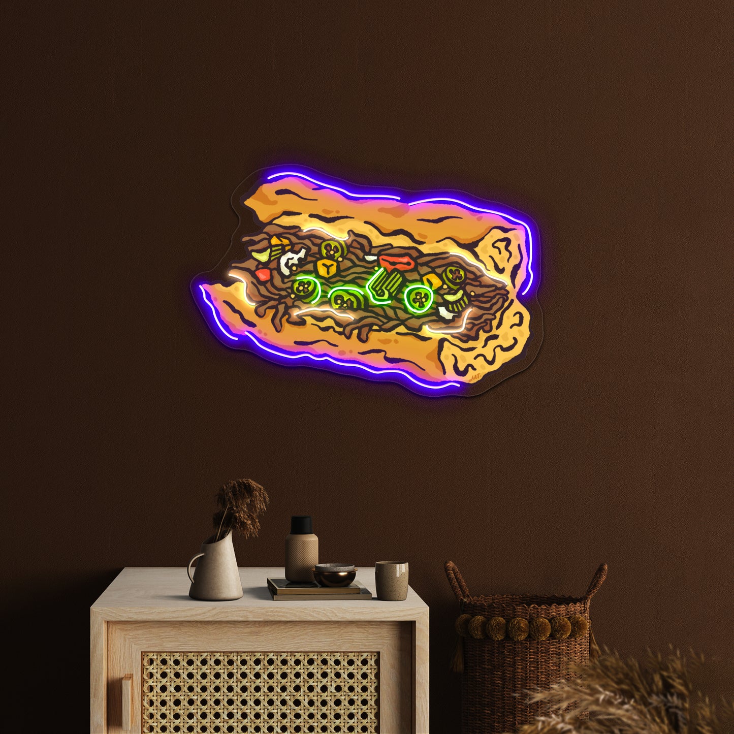 Chicago Italian Beef Artwork Business Neon Sign