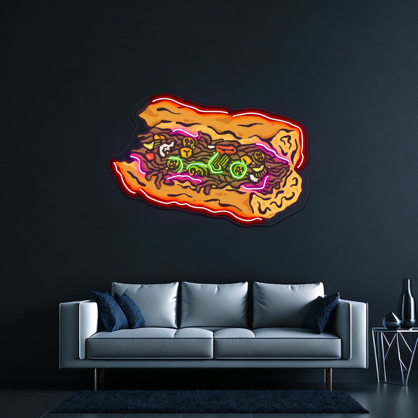 Chicago Italian Beef Artwork Business Neon Sign