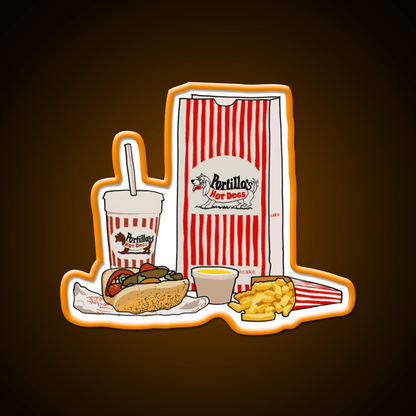 Chicago Style Hotdog Fast Food Led Neon Sign For Burger Place Rgb Color - Shineneon