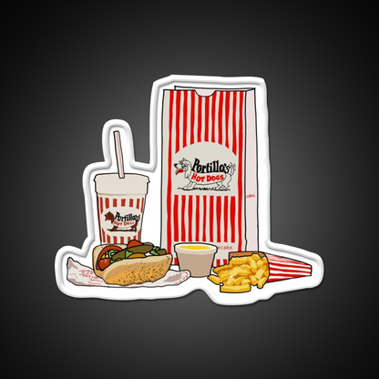 Chicago Style Hotdog Fast Food Led Neon Sign For Burger Place Rgb Color