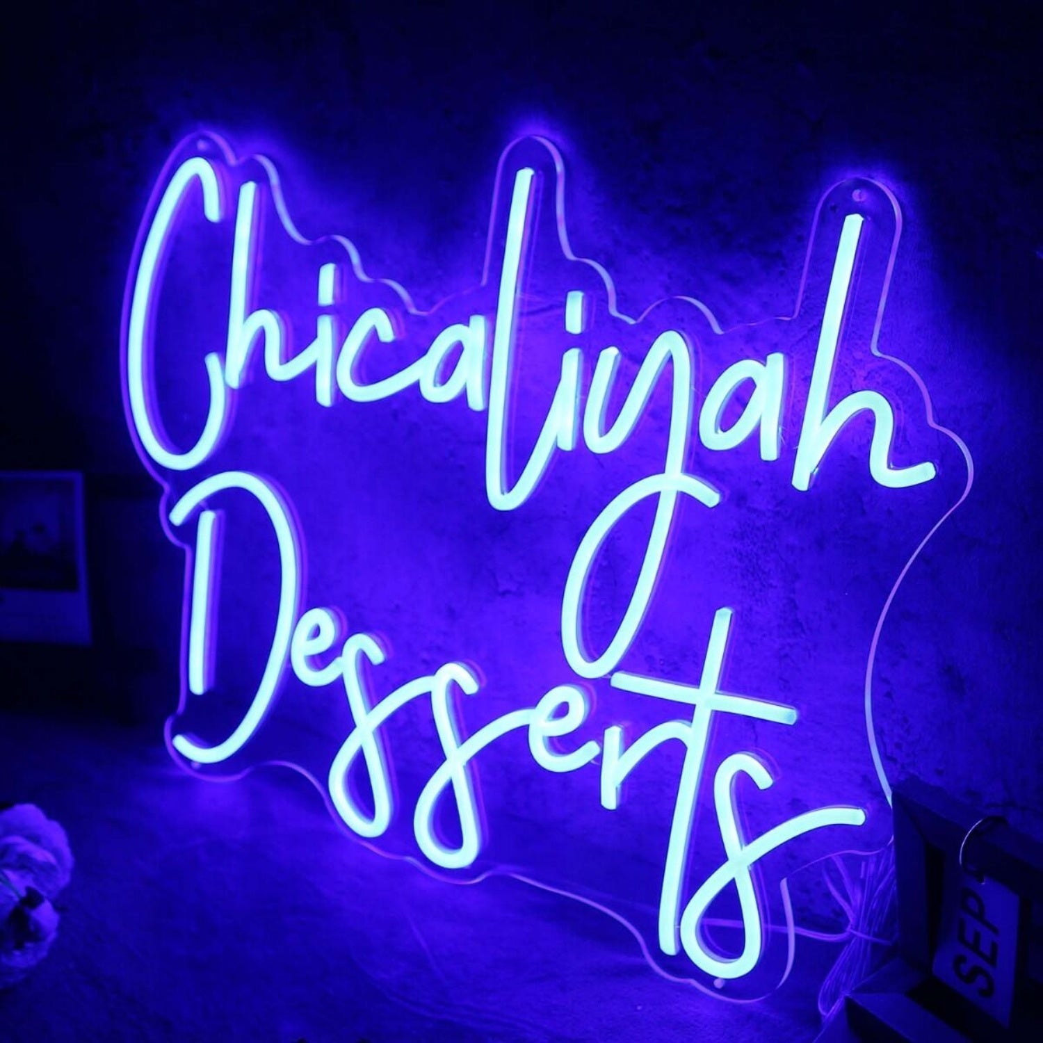 Chicaliyah Desserts Blue Led Neon Sign - Shineneon