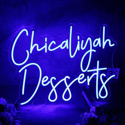 Chicaliyah Desserts Blue Led Neon Sign - Shineneon