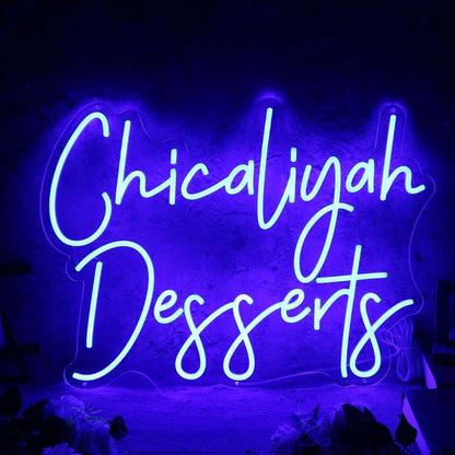 Chicaliyah Desserts Blue Led Neon Sign - Shineneon