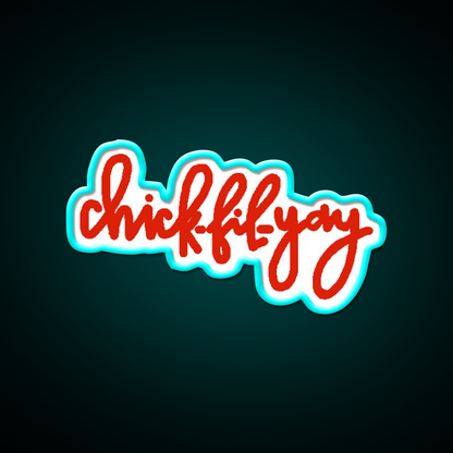 Chick Fi Yay Fast Food Led Neon Sign For Burger Place Rgb Color