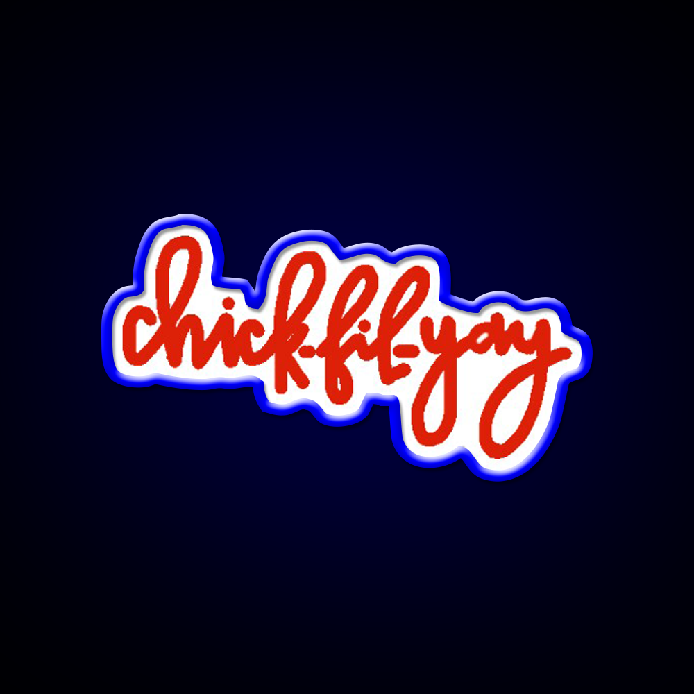 Chick Fi Yay Fast Food Led Neon Sign For Burger Place Rgb Color