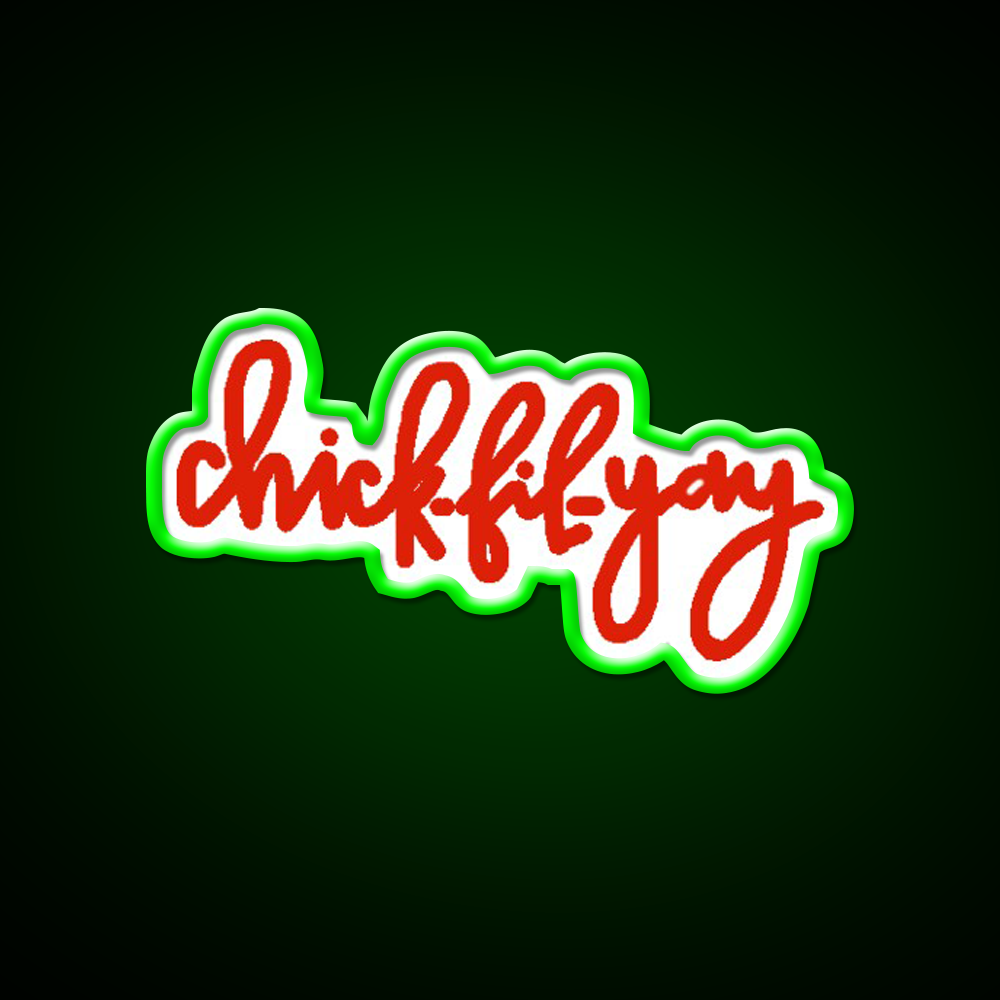 Chick Fi Yay Fast Food Led Neon Sign For Burger Place Rgb Color