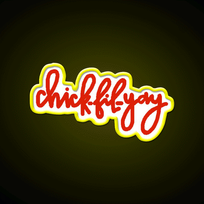 Chick Fi Yay Fast Food Led Neon Sign For Burger Place Rgb Color