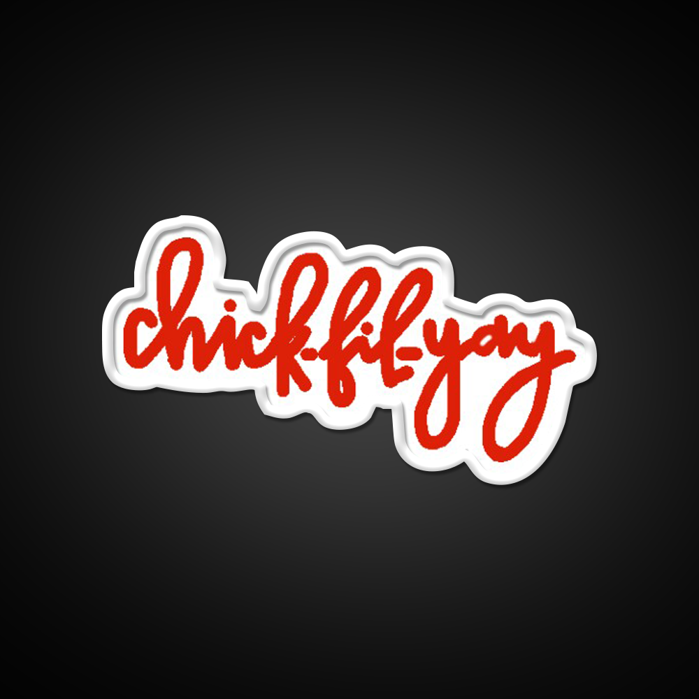 Chick Fi Yay Fast Food Led Neon Sign For Burger Place Rgb Color