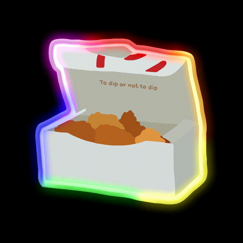 Chick Fil A Chicken Nuggets Fast Food Led Neon Sign For Burger Place Rgb Color