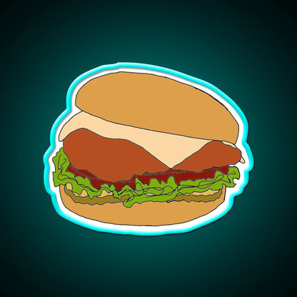 Chick Fil A Chicken Sandwich Fast Food Led Neon Sign For Burger Place Rgb Color - Shineneon