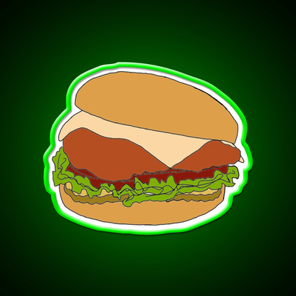 Chick Fil A Chicken Sandwich Fast Food Led Neon Sign For Burger Place Rgb Color - Shineneon