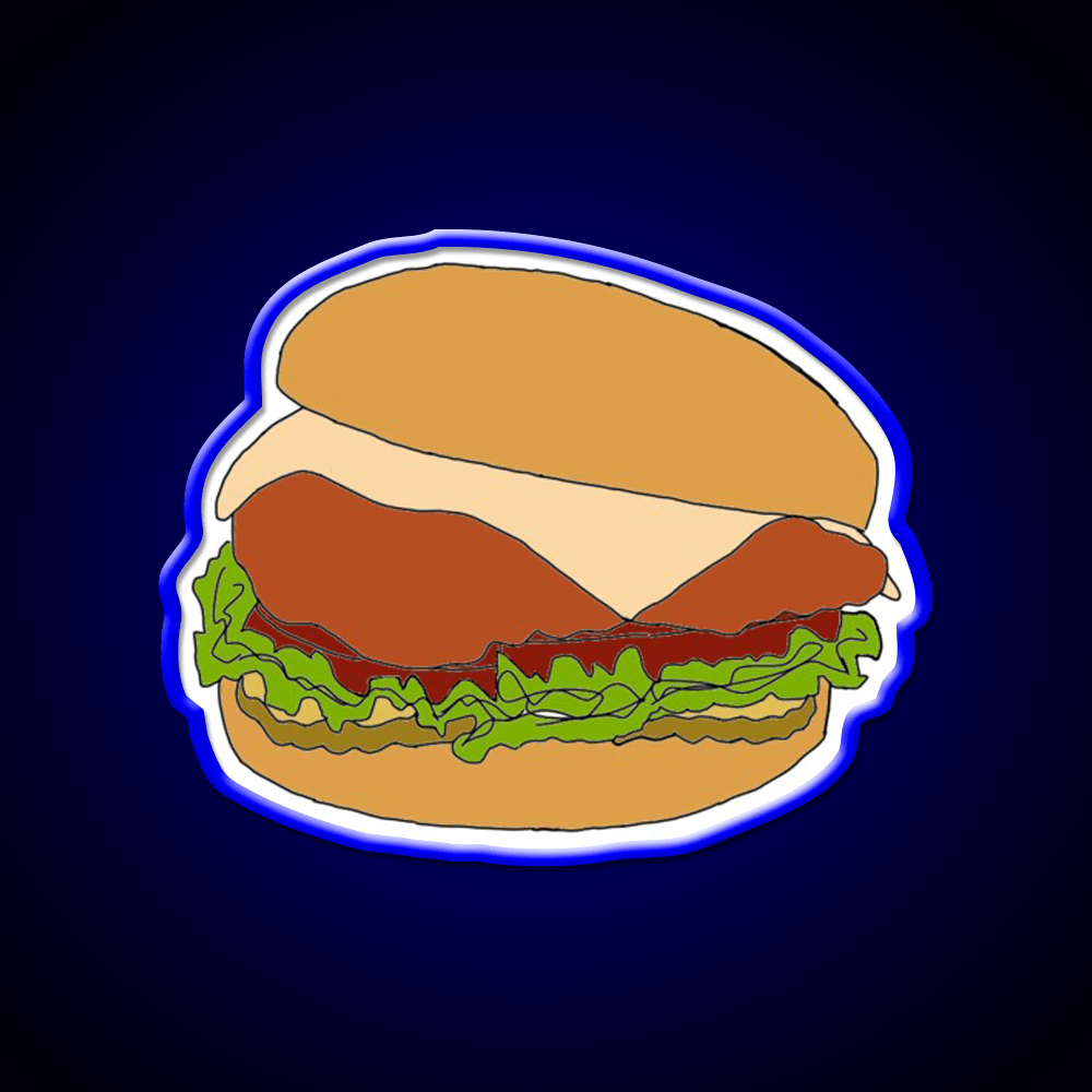 Chick Fil A Chicken Sandwich Fast Food Led Neon Sign For Burger Place Rgb Color - Shineneon