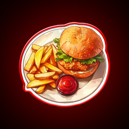 Chicken Burger And Fries Fast Food Led Neon Sign For Burger Place Rgb Color