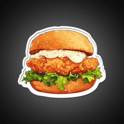 Chicken Burger Fast Food Led Neon Sign For Burger Place Rgb Color - Shineneon