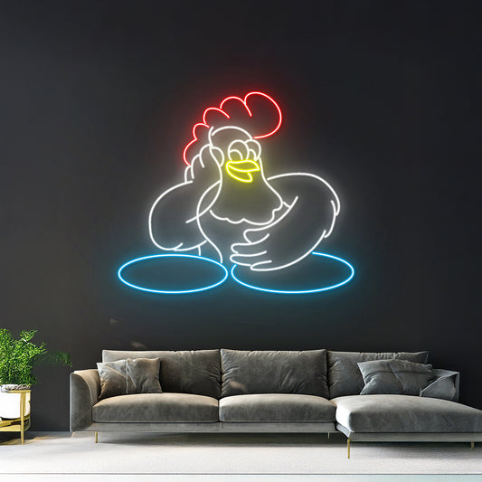 Chicken Dj Neon Sign