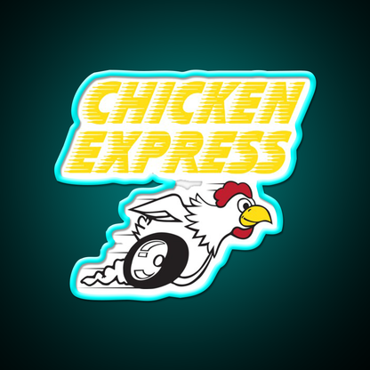 Chicken Express Fast Food Led Neon Sign For Burger Place Rgb Color