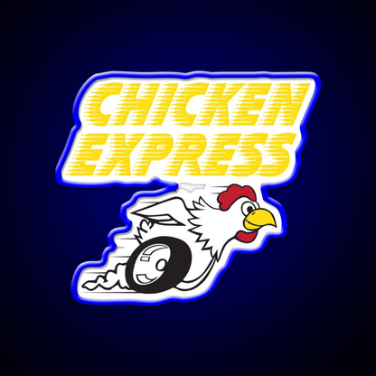 Chicken Express Fast Food Led Neon Sign For Burger Place Rgb Color