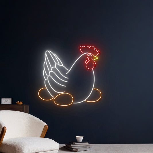 Chicken Hatching Egg Neon Light