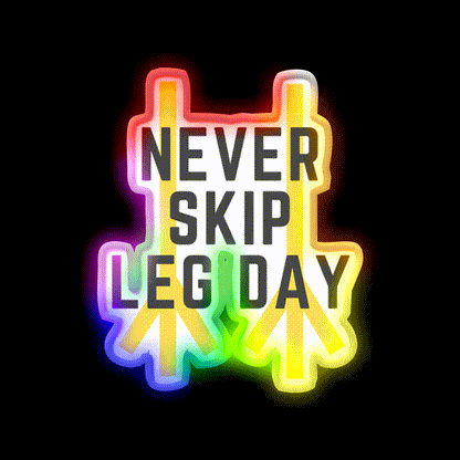 Chicken Legs Gym Fitness Led Neon Sign Rgb Color - LED neon sign close-up detail