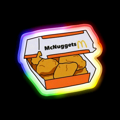 Chicken Mcnuggets Fast Food Led Neon Sign For Burger Place Rgb Color