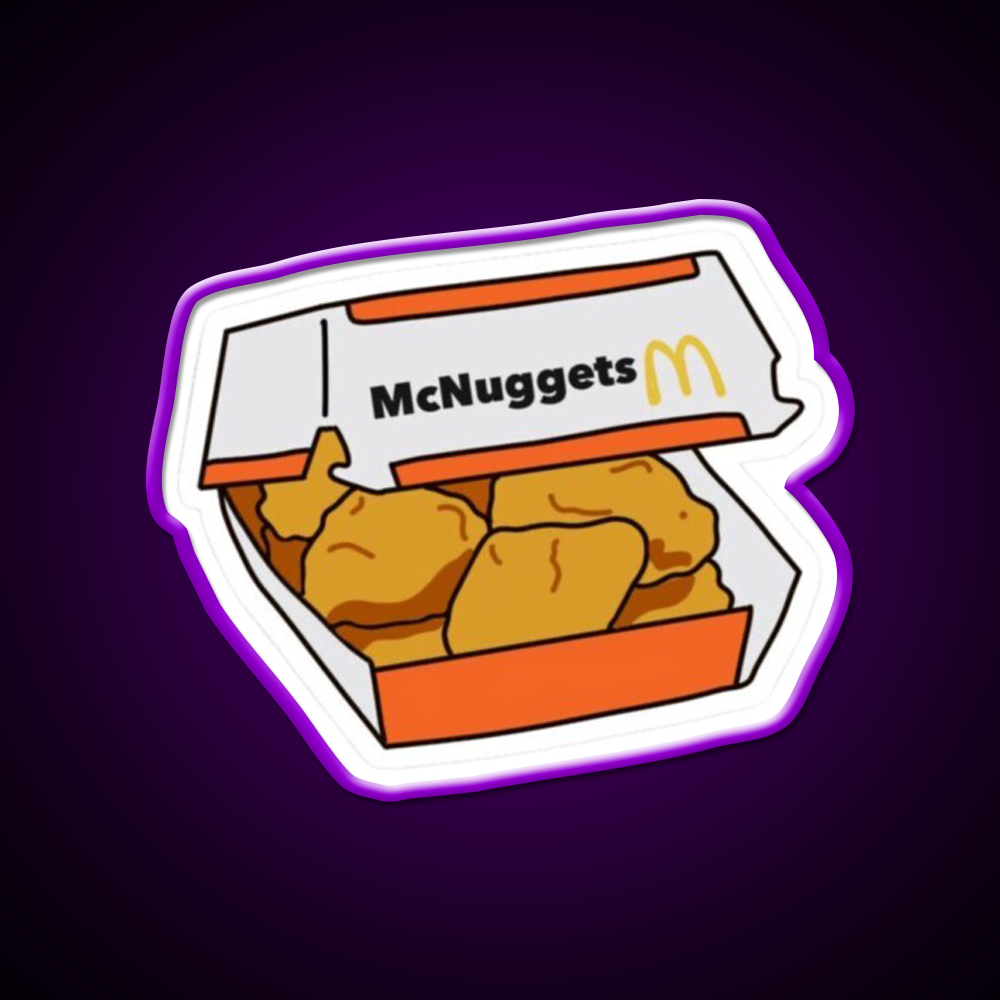 Chicken Mcnuggets Fast Food Led Neon Sign For Burger Place Rgb Color