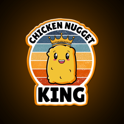 Chicken Nugget King Birthday Fast Food Led Neon Sign For Burger Place Rgb Color - Shineneon