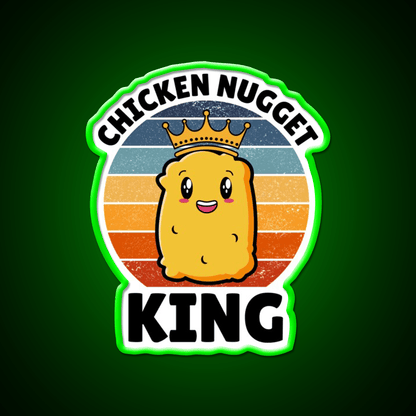 Chicken Nugget King Birthday Fast Food Led Neon Sign For Burger Place Rgb Color - Shineneon