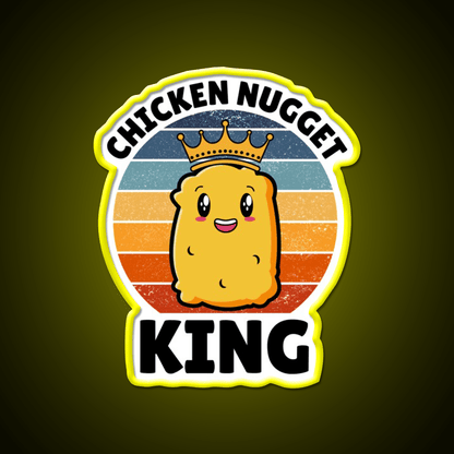 Chicken Nugget King Birthday Fast Food Led Neon Sign For Burger Place Rgb Color - Shineneon