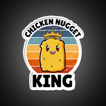 Chicken Nugget King Birthday Fast Food Led Neon Sign For Burger Place Rgb Color