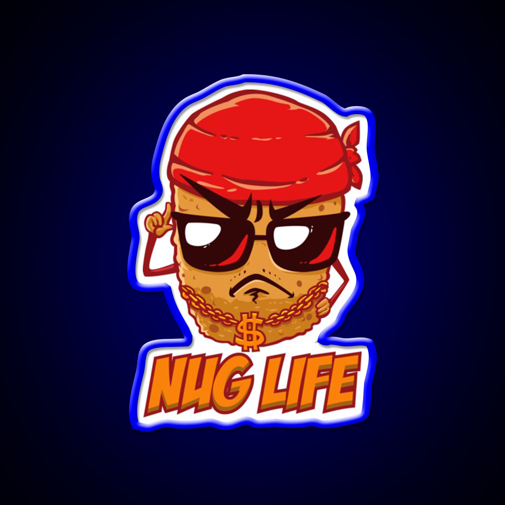 Chicken Nugget Nug Life Junk Food Nuggets Led Neon Sign For Burger Place Rgb Color