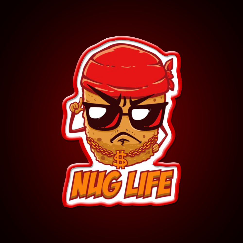 Chicken Nugget Nug Life Junk Food Nuggets Led Neon Sign For Burger Place Rgb Color - Shineneon