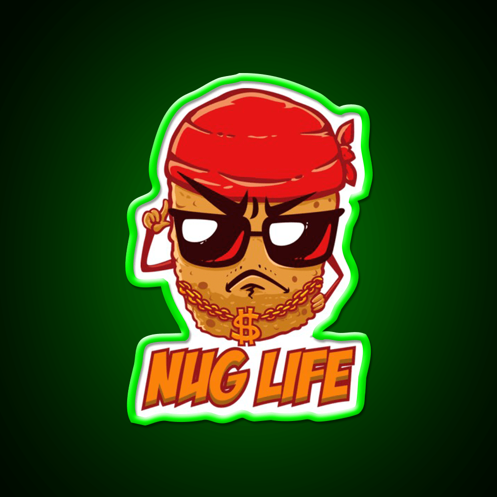 Chicken Nugget Nug Life Junk Food Nuggets Led Neon Sign For Burger Place Rgb Color - Shineneon