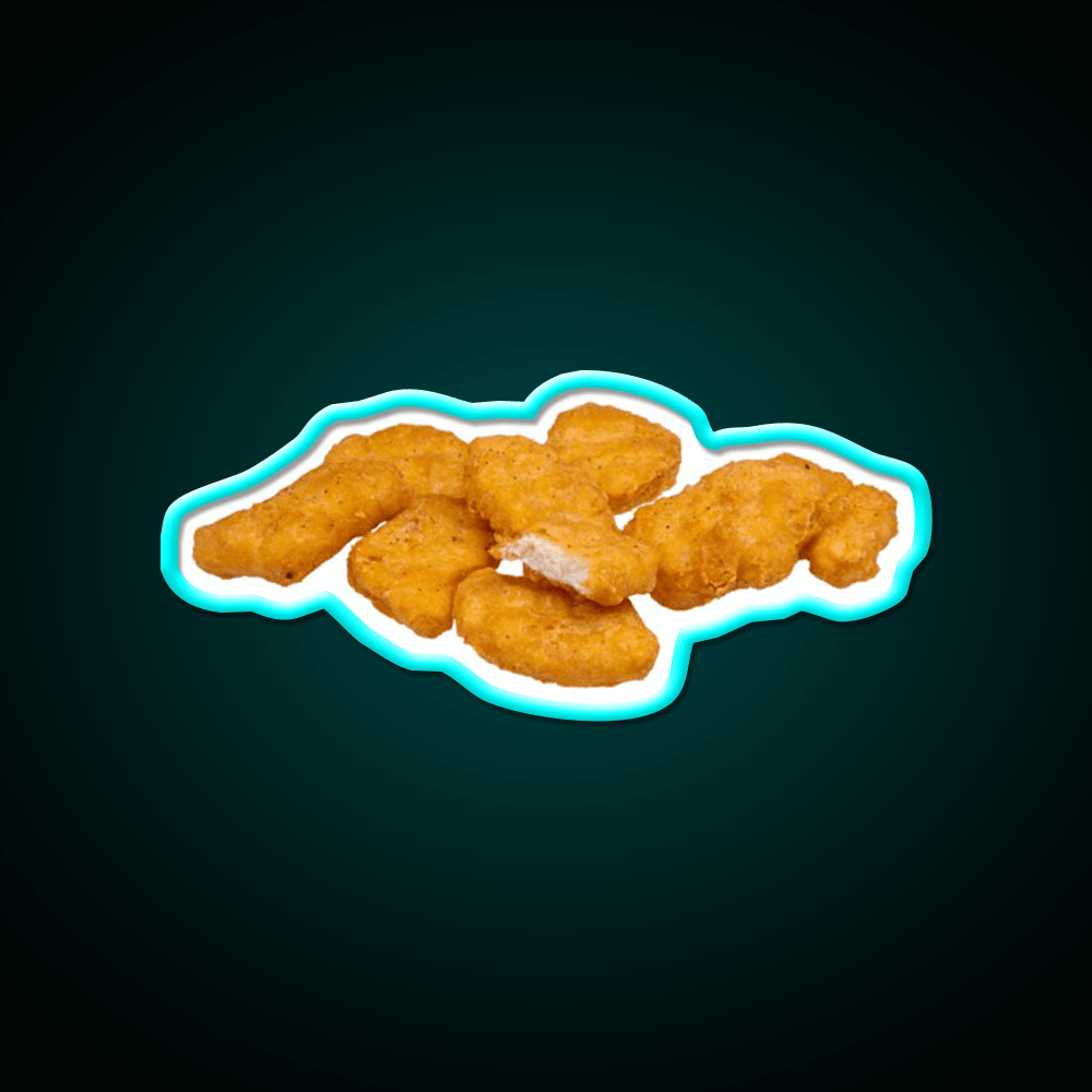Chicken Nuggets Fast Food Led Neon Sign For Burger Place Rgb Color - Shineneon