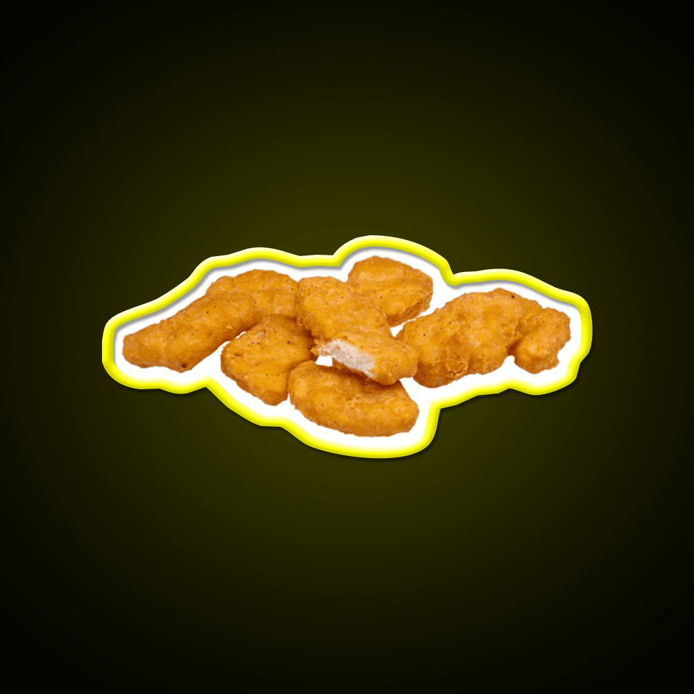 Chicken Nuggets Fast Food Led Neon Sign For Burger Place Rgb Color - Shineneon