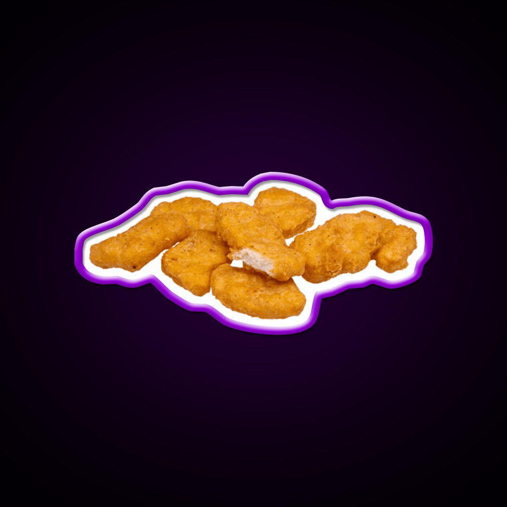 Chicken Nuggets Fast Food Led Neon Sign For Burger Place Rgb Color - Shineneon