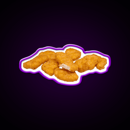 Chicken Nuggets Fast Food Led Neon Sign For Burger Place Rgb Color - Shineneon