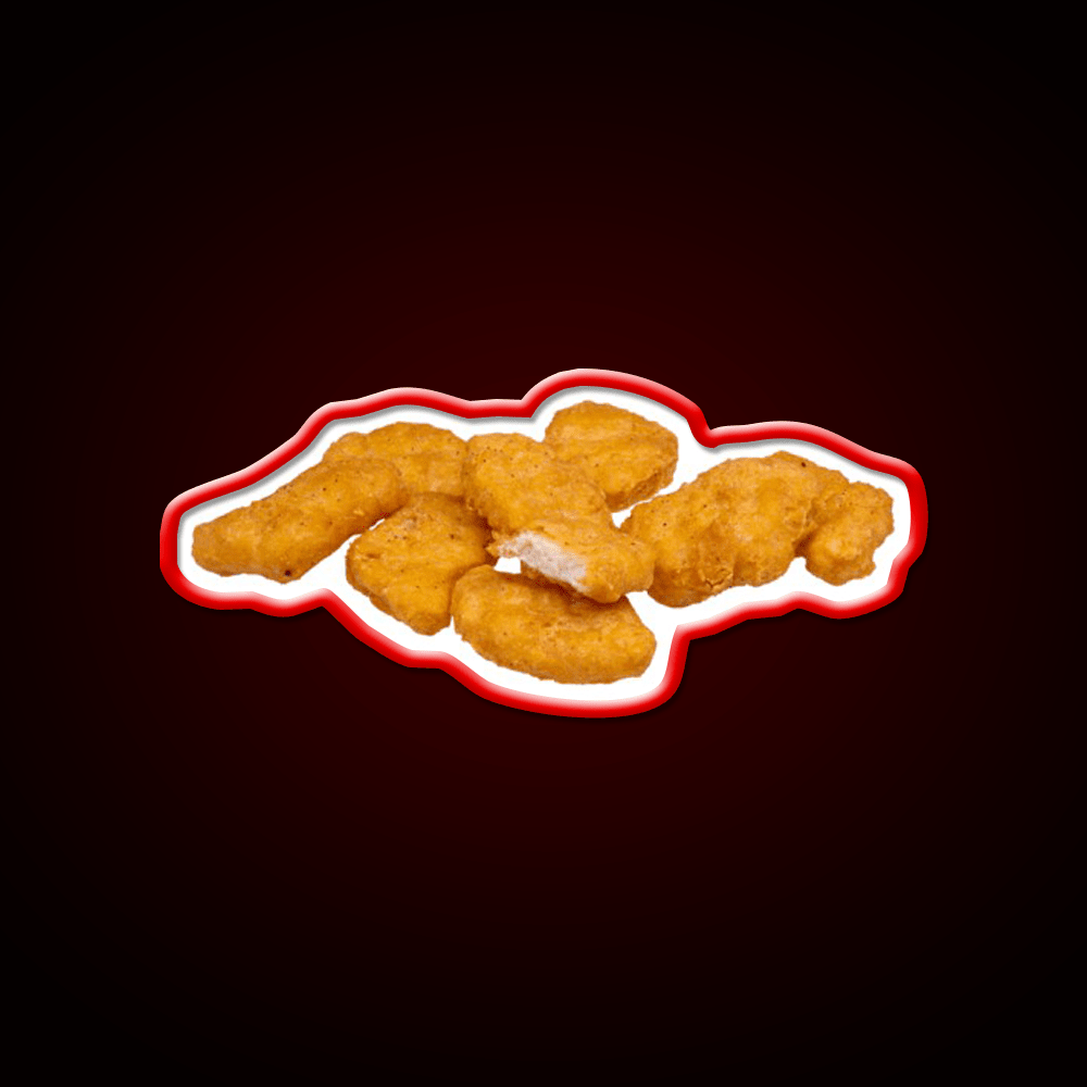 Chicken Nuggets Fast Food Led Neon Sign For Burger Place Rgb Color - Shineneon