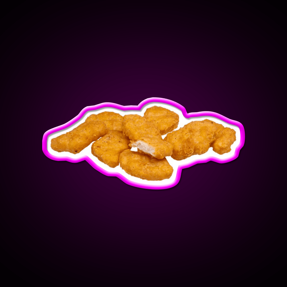 Chicken Nuggets Fast Food Led Neon Sign For Burger Place Rgb Color - Shineneon