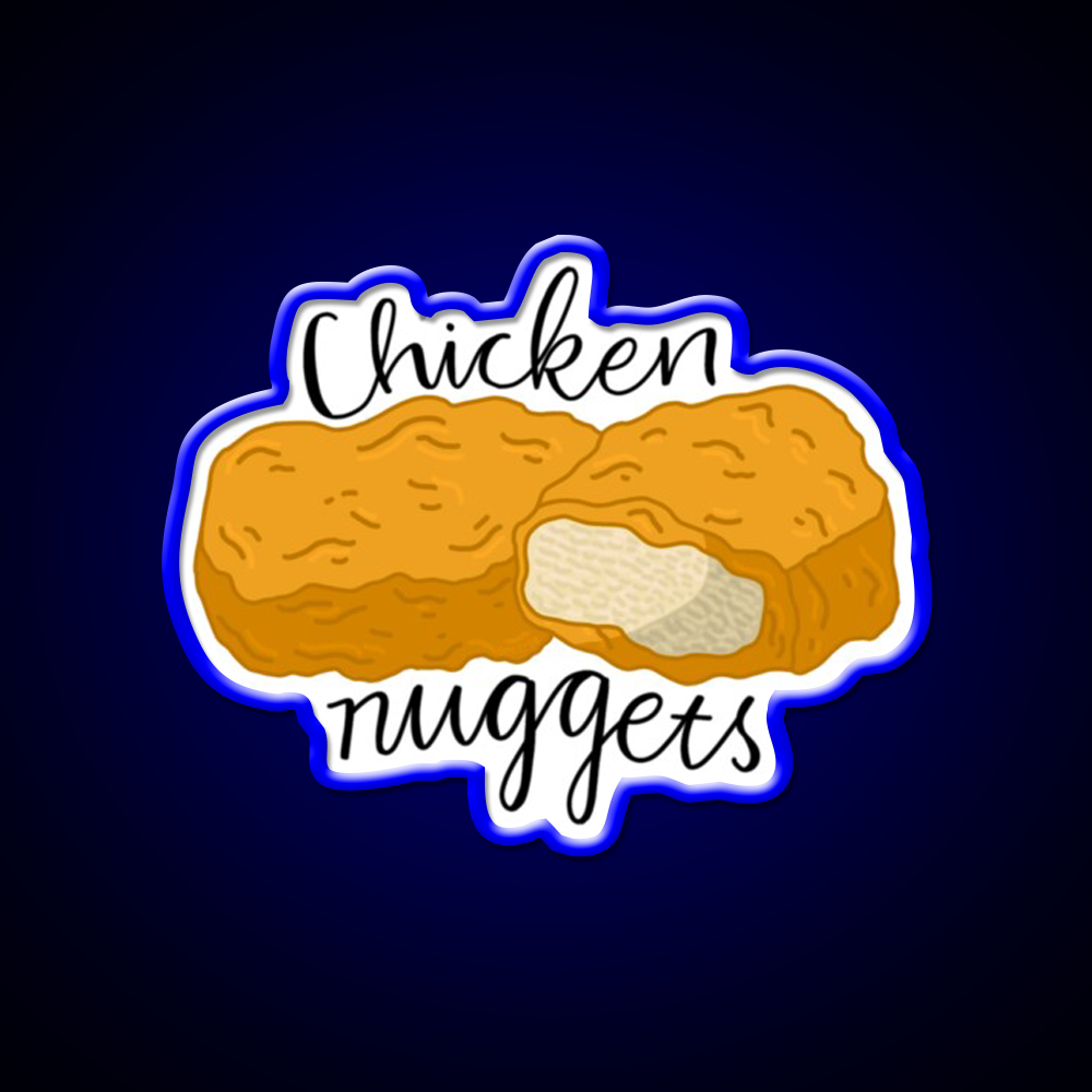Chicken Nuggets Fast Food Led Neon Sign For Burger Place Wall Art Rgb Color