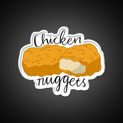 Chicken Nuggets Fast Food Led Neon Sign For Burger Place Wall Art Rgb Color