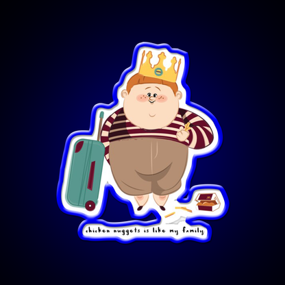 Chicken Nuggets Is Like My Family Fast Food Led Neon Sign For Burger Place Rgb Color