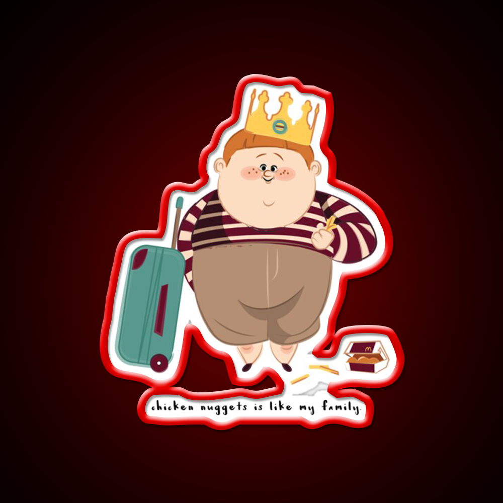 Chicken Nuggets Is Like My Family Fast Food Led Neon Sign For Burger Place Rgb Color