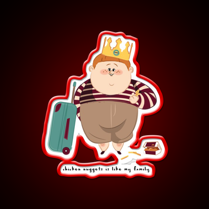 Chicken Nuggets Is Like My Family Fast Food Led Neon Sign For Burger Place Rgb Color