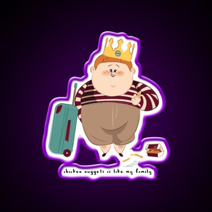 Chicken Nuggets Is Like My Family Fast Food Led Neon Sign For Burger Place Rgb Color - Shineneon